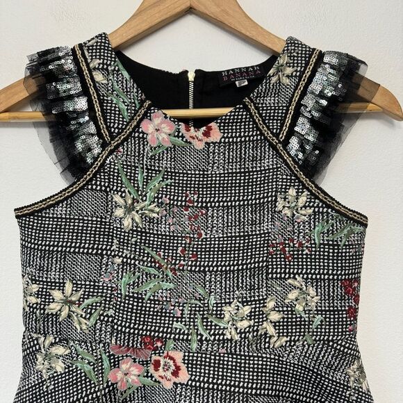 Hannah Banana by Sara Sara Jewels Floral Plaid Sequins Tween Dress - Picture 3 of 7